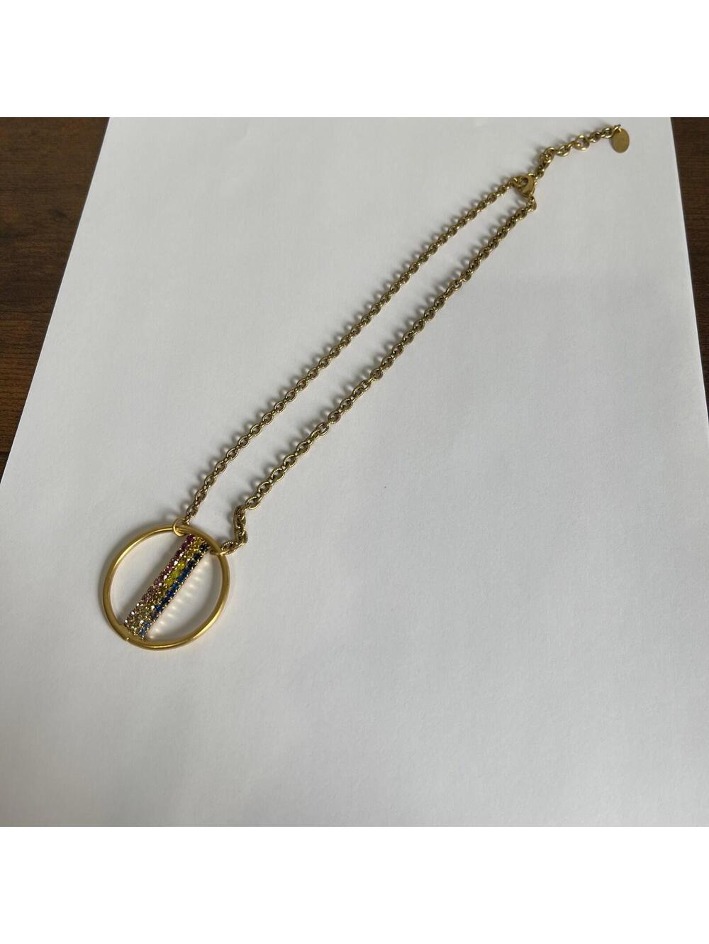 Elizabeth Cole Rainbow Pendant Necklace, $250, BRAND NEW! J209